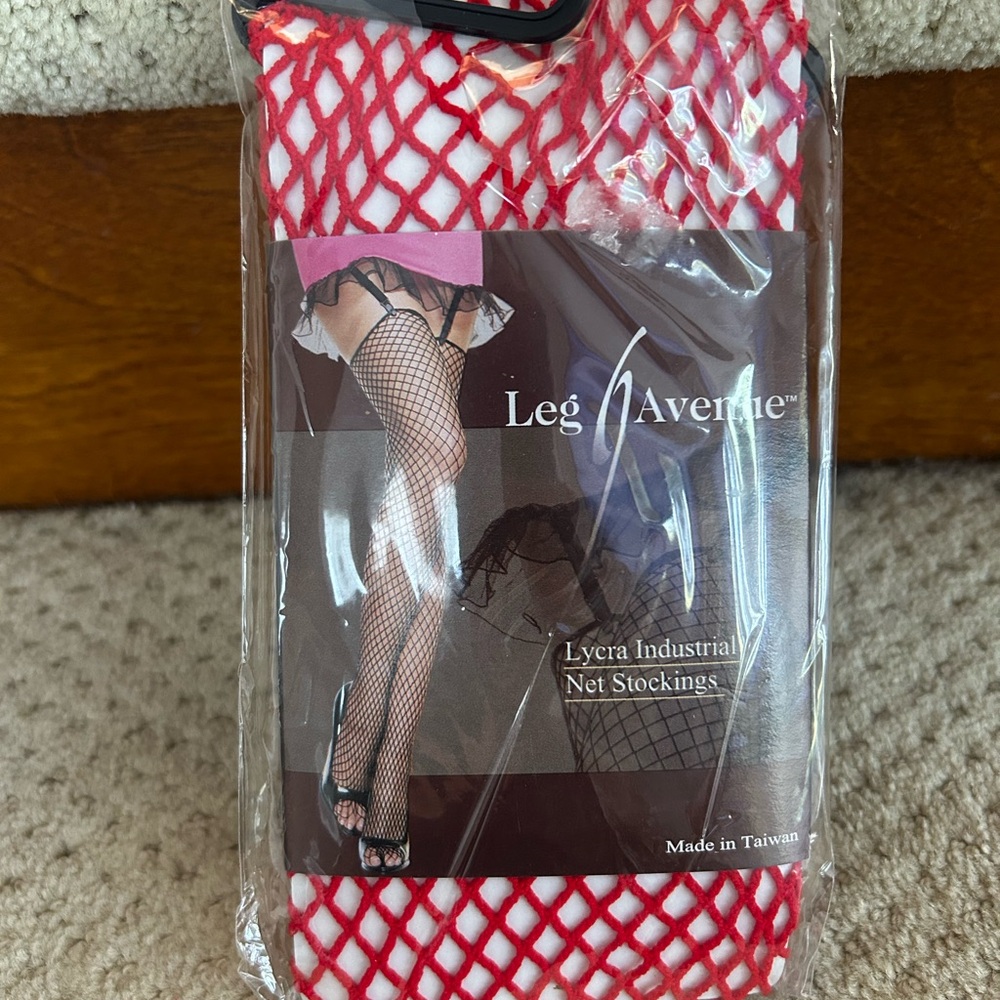 Leg Avenue Red Fisnets❤️O/S